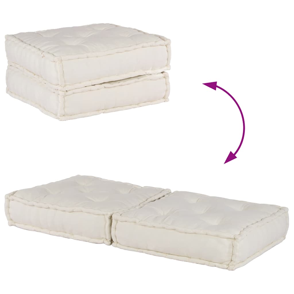 vidaXL Élément de canapé modulaire crème 70x70x36 cm Tissu