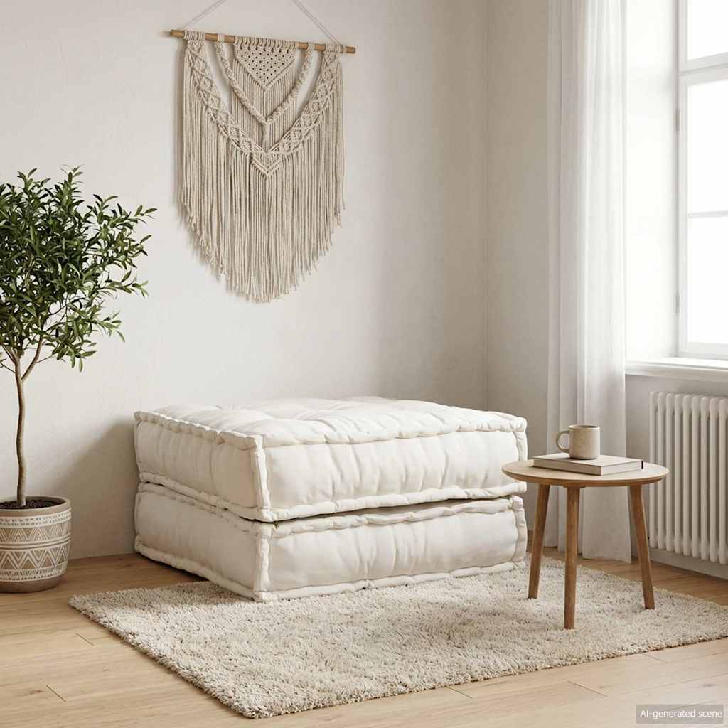 vidaXL Élément de canapé modulaire crème 70x70x36 cm Tissu