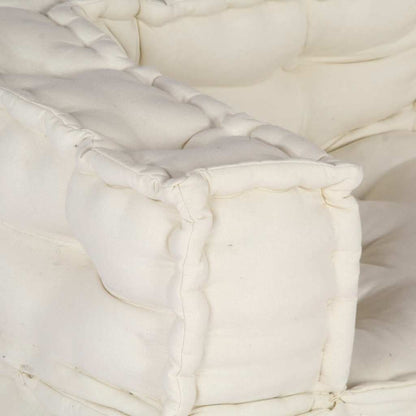 vidaXL Canapé modulable 2 places crème 140x70x36 cm Tissu