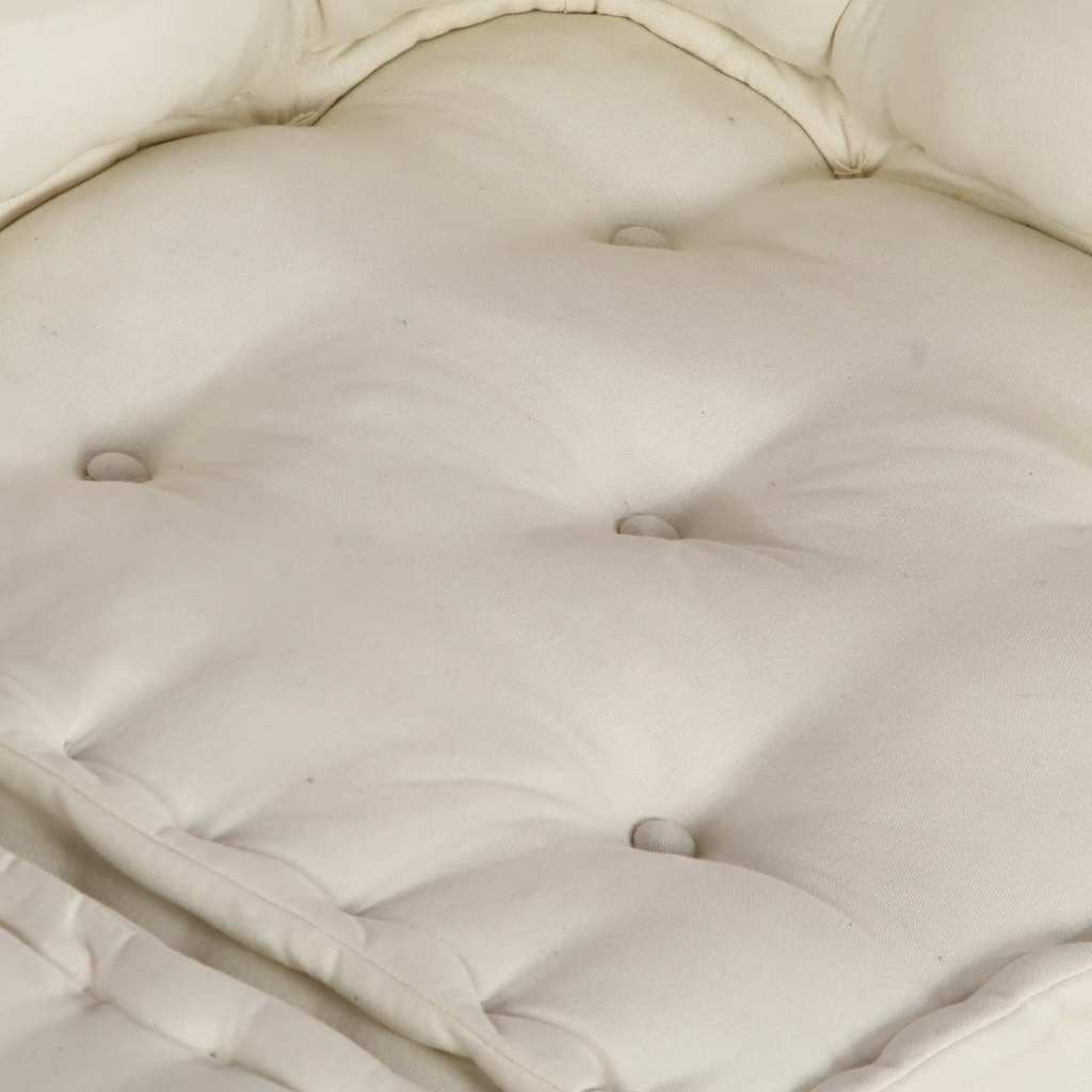 vidaXL Canapé modulable 2 places crème 140x70x36 cm Tissu