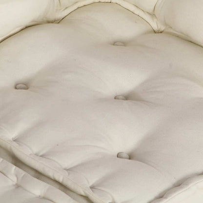 vidaXL Canapé modulable 2 places crème 140x70x36 cm Tissu