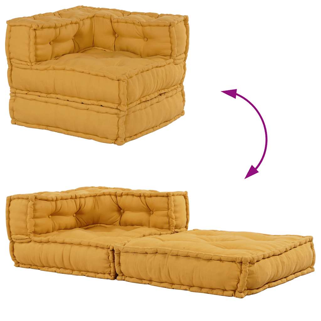 vidaXL Modulares Sofaelement Gelb 70x70x54 cm Stoff