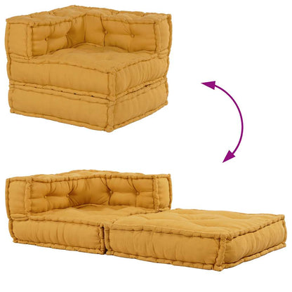 vidaXL Modulares Sofaelement Gelb 70x70x54 cm Stoff