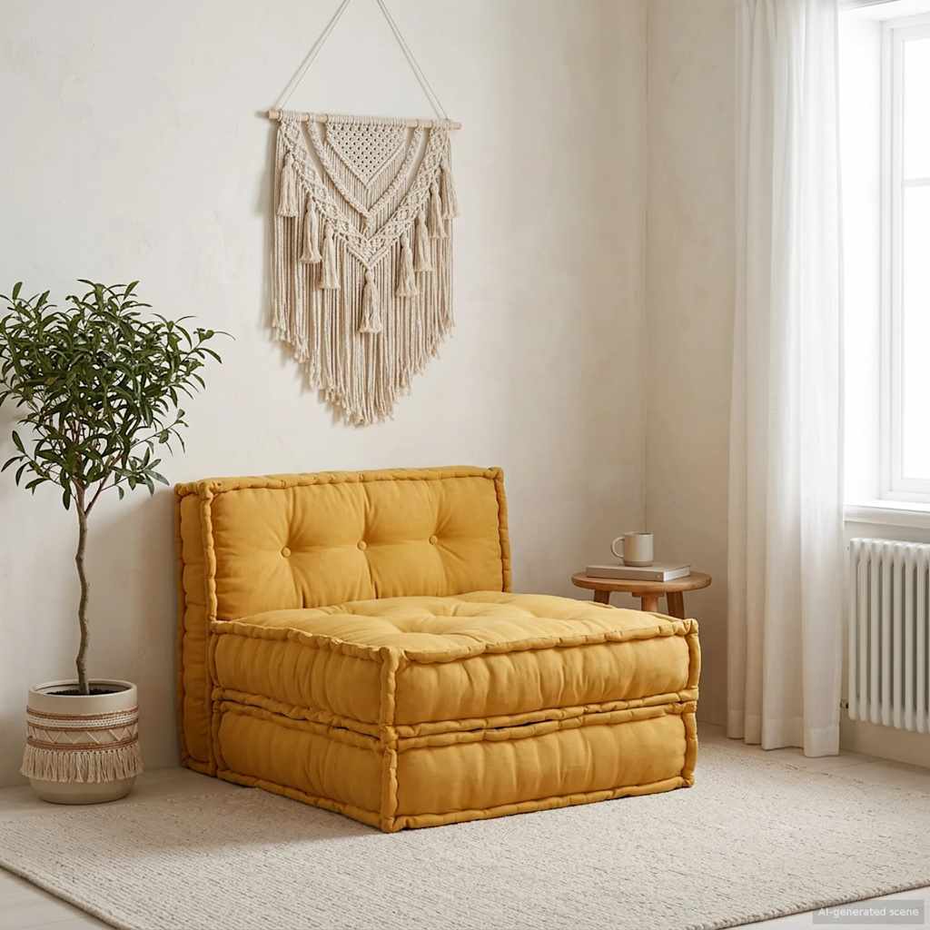 vidaXL Modulares Sofaelement Gelb 70x70x36 cm Stoff