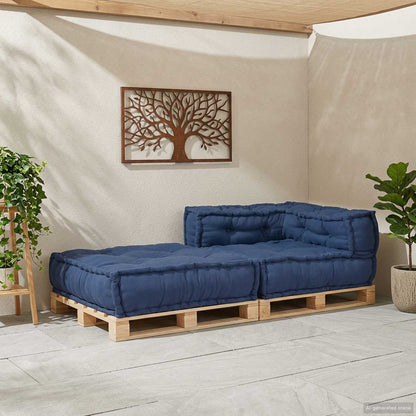 vidaXL Modulares Ecksofa Indigo 70 x 70 x 56 cm Stoff