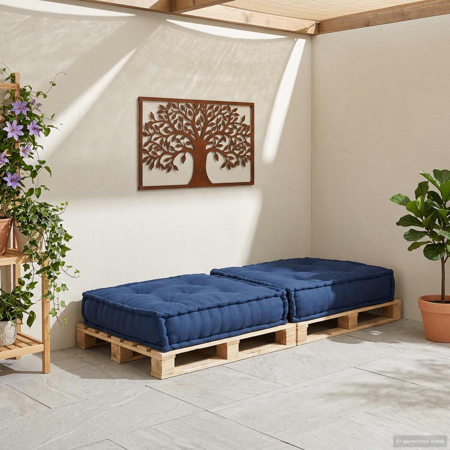 vidaXL Modulares Sofa Indigo 70 x 70 x 36 cm Stoff