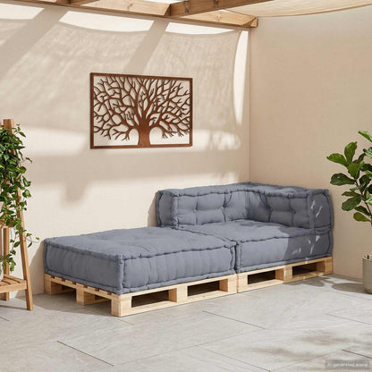 vidaXL Modulares Ecksofa Grau 70 x 70 x 56 cm Stoff