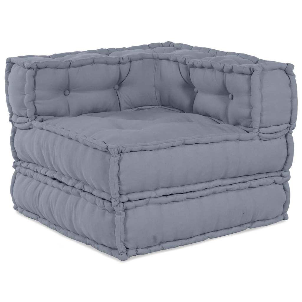 vidaXL Modulares Ecksofa Grau 70 x 70 x 56 cm Stoff