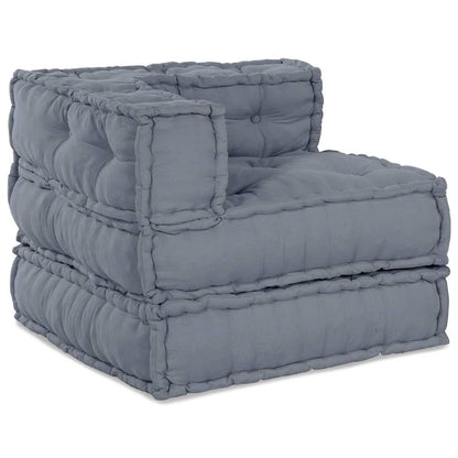 vidaXL Modulares Ecksofa Grau 70 x 70 x 56 cm Stoff