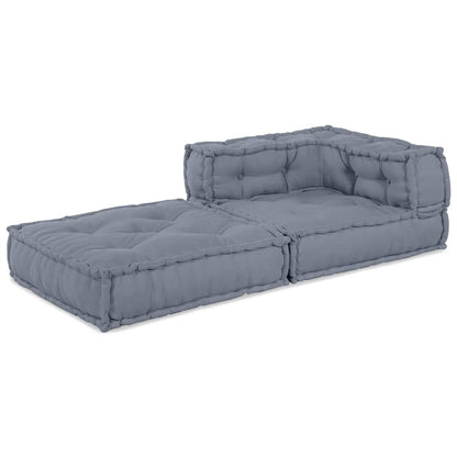 vidaXL Modulares Ecksofa Grau 70 x 70 x 56 cm Stoff