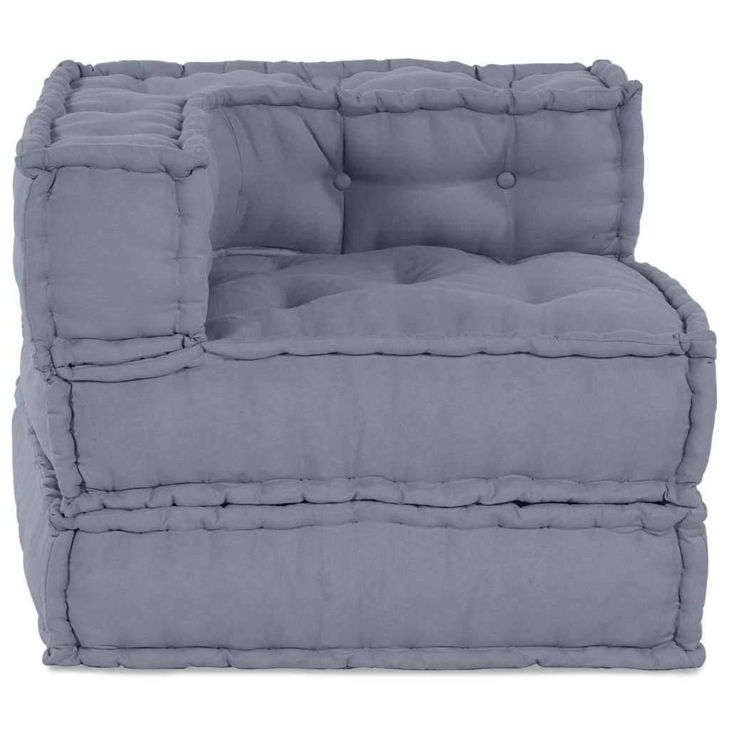 vidaXL Modulares Ecksofa Grau 70 x 70 x 56 cm Stoff