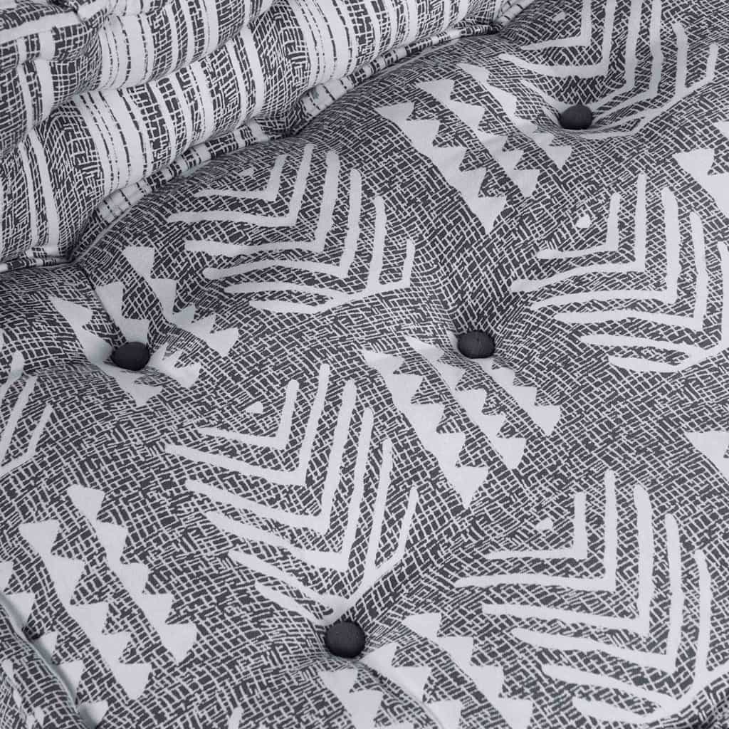 vidaXL Canapé modulable gris imprimé 70 x 70 x 56 cm Tissu