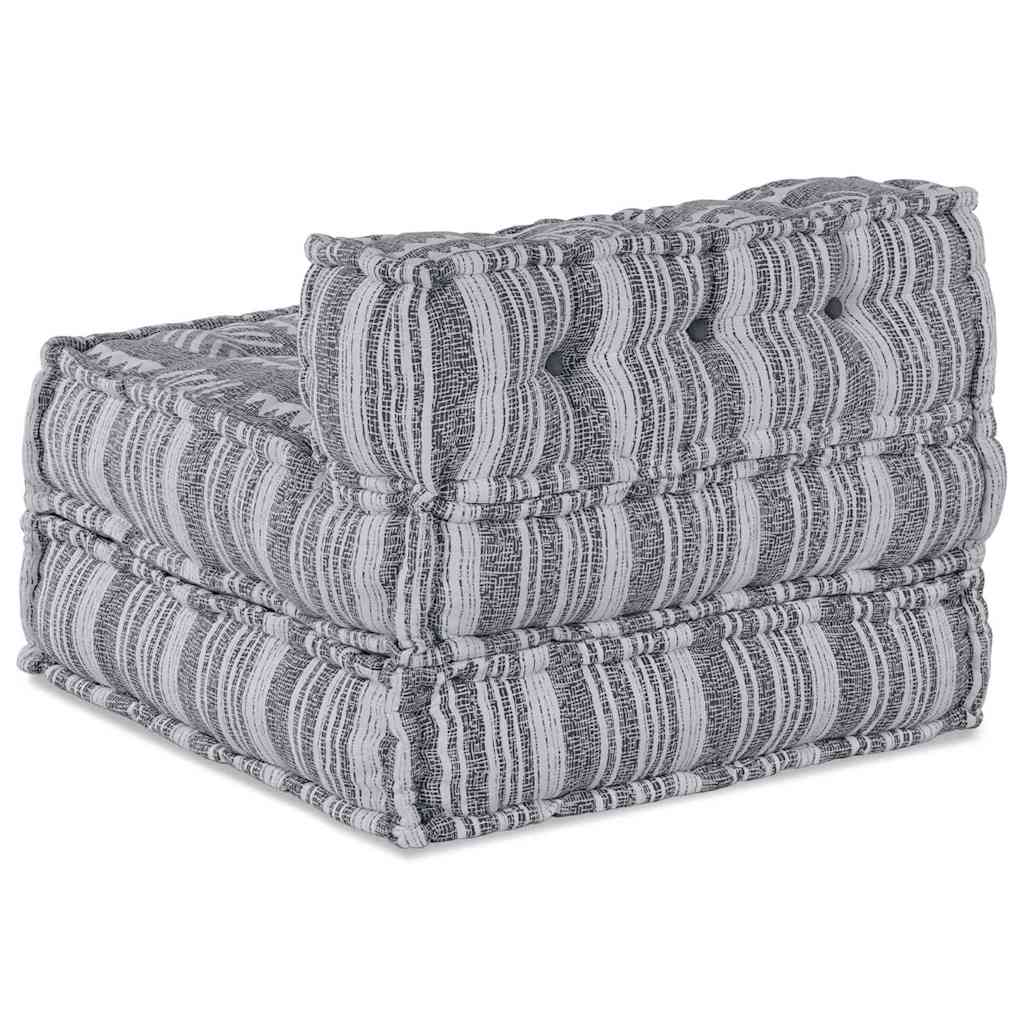 vidaXL Canapé modulable gris imprimé 70 x 70 x 56 cm Tissu