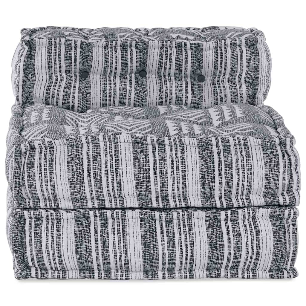vidaXL Canapé modulable gris imprimé 70 x 70 x 56 cm Tissu