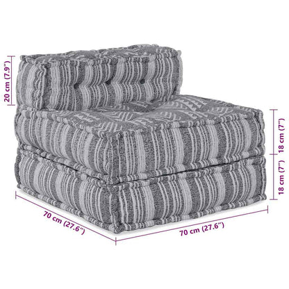 vidaXL Canapé modulable gris imprimé 70 x 70 x 56 cm Tissu