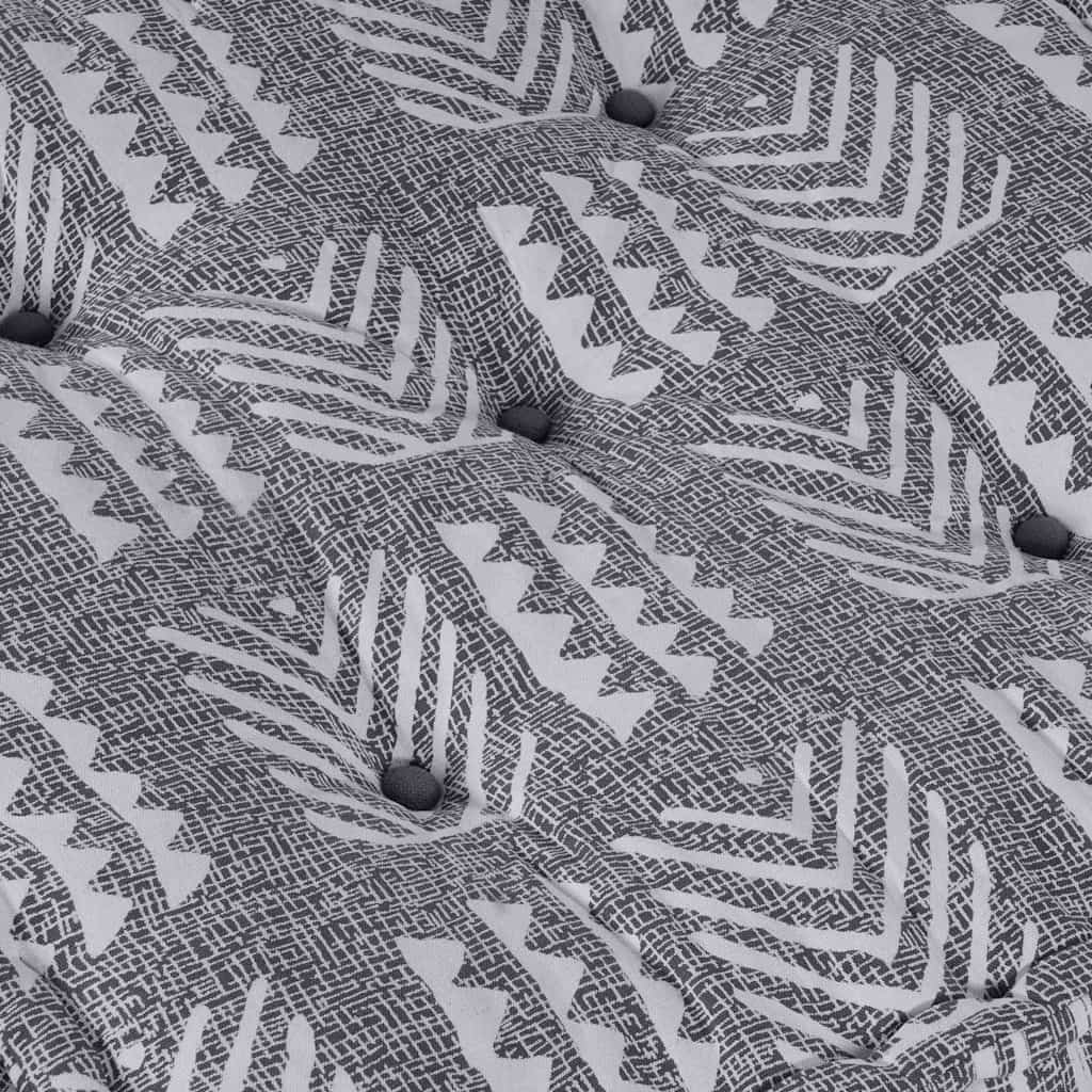 vidaXL Canapé modulable gris imprimé 70 x 70 x 36 cm tissu