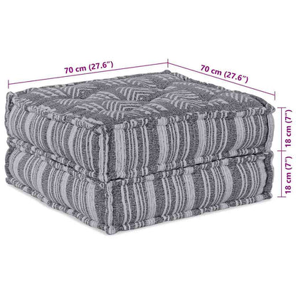 vidaXL Canapé modulable gris imprimé 70 x 70 x 36 cm tissu