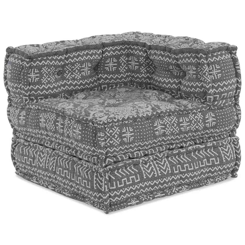 vidaXL Canapé d'angle modulaire Gris clair 70 x 70 x 56 cm Tissu