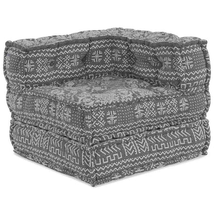 vidaXL Canapé d'angle modulaire Gris clair 70 x 70 x 56 cm Tissu