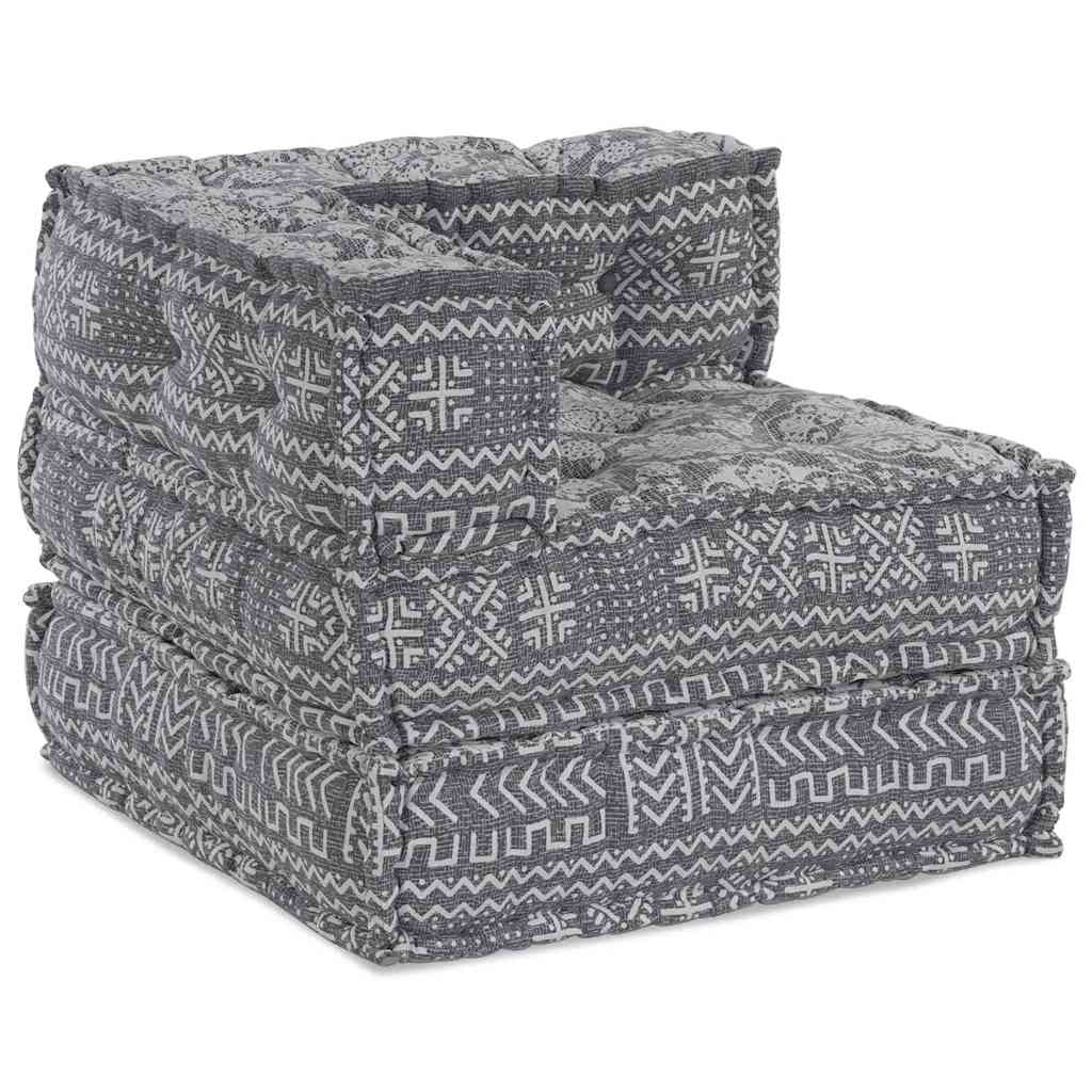vidaXL Canapé d'angle modulaire Gris clair 70 x 70 x 56 cm Tissu