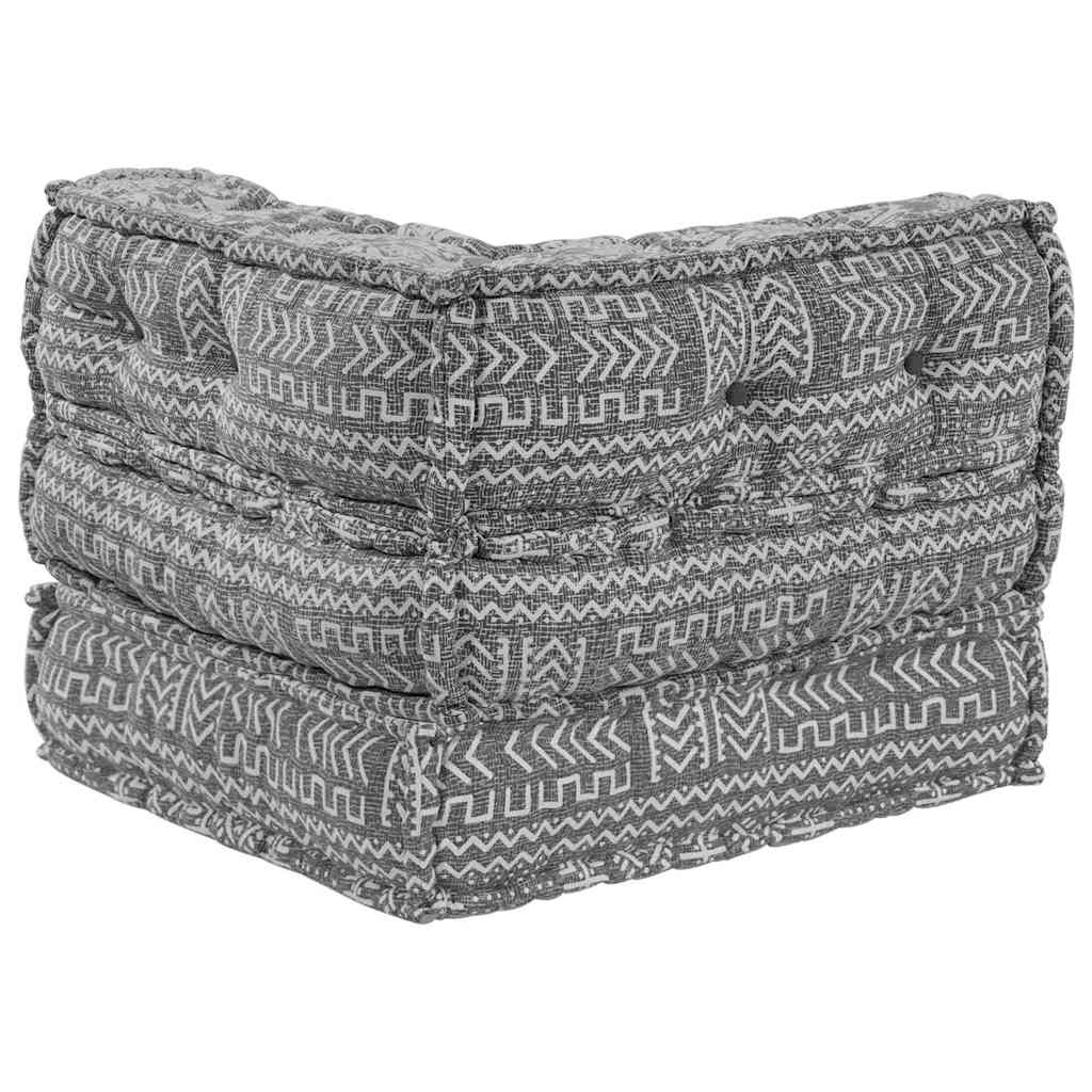 vidaXL Canapé d'angle modulaire Gris clair 70 x 70 x 56 cm Tissu