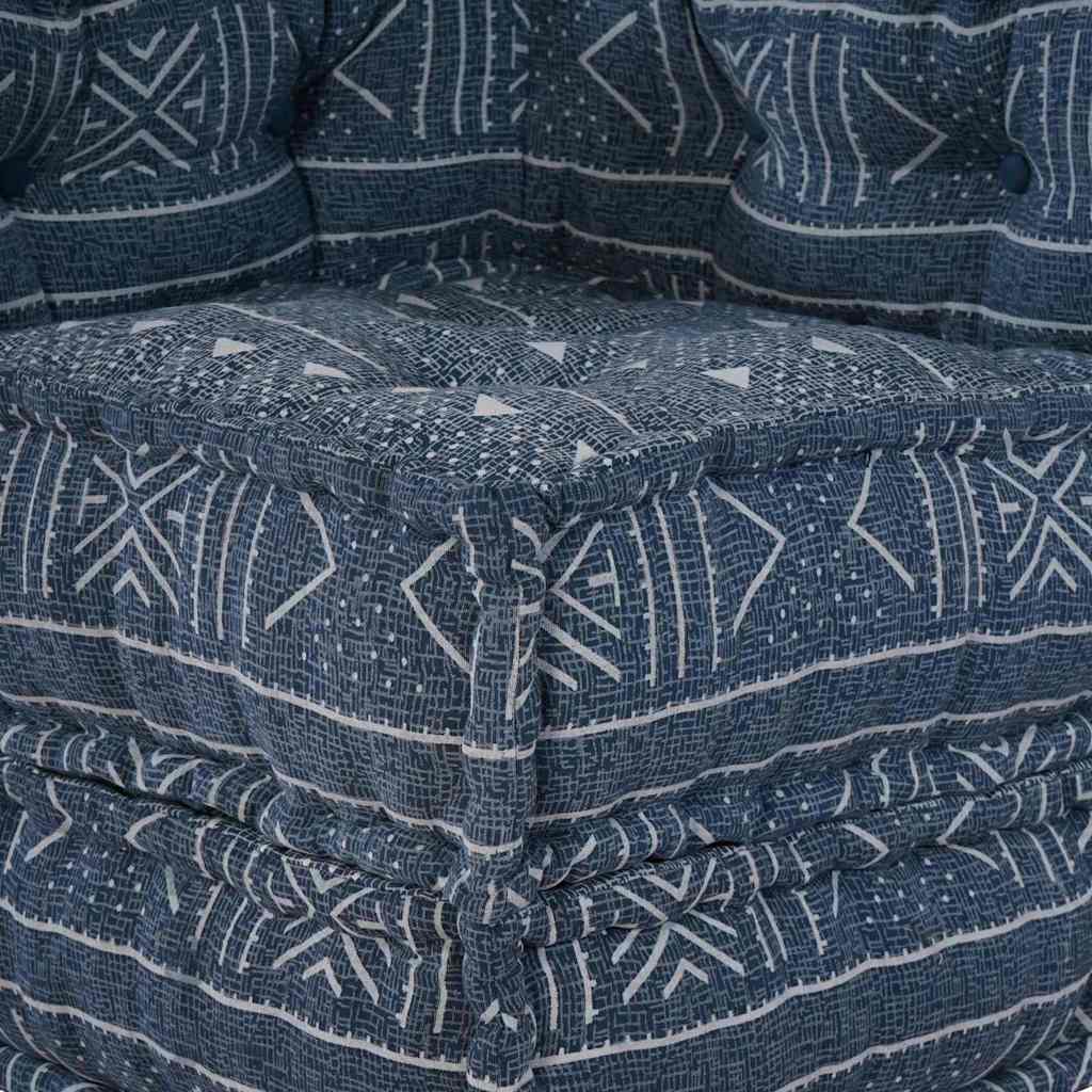 vidaXL Modulares Ecksofa Indigo Druck 70 x 70 x 56 cm Stoff