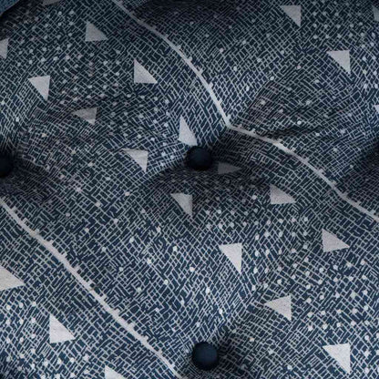 vidaXL Modulares Ecksofa Indigo Druck 70 x 70 x 56 cm Stoff