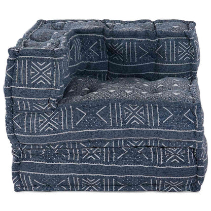 vidaXL Modulares Ecksofa Indigo Druck 70 x 70 x 56 cm Stoff