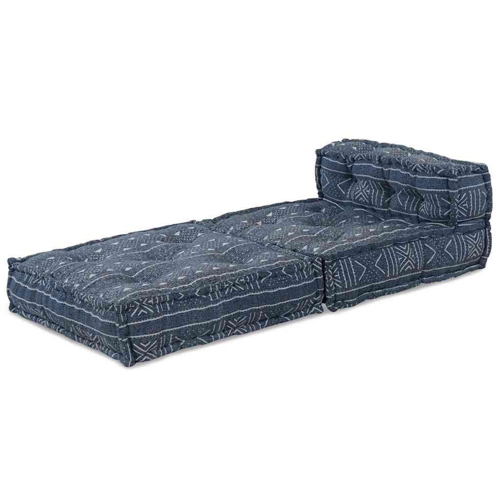 Modular Patchwork Sofa Indigo Druck 70 x 70 x 56 cm Stoff