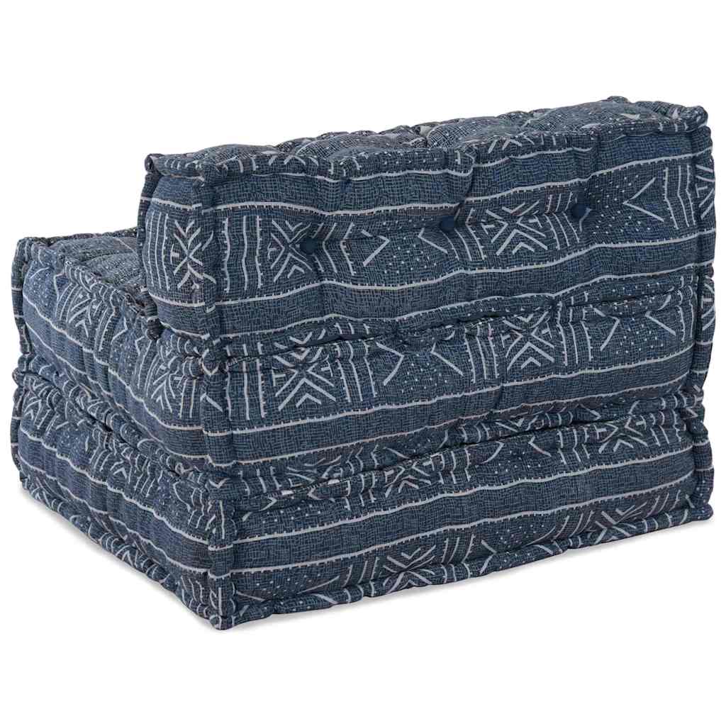Modular Patchwork Sofa Indigo Druck 70 x 70 x 56 cm Stoff