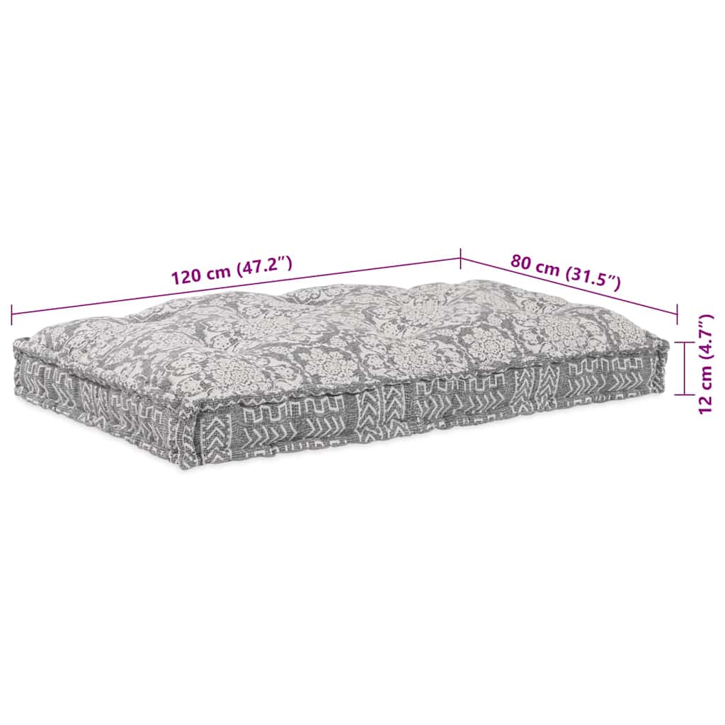 vidaXL Canapé modulable Gris clair 120 x 80 x 12 cm Tissu