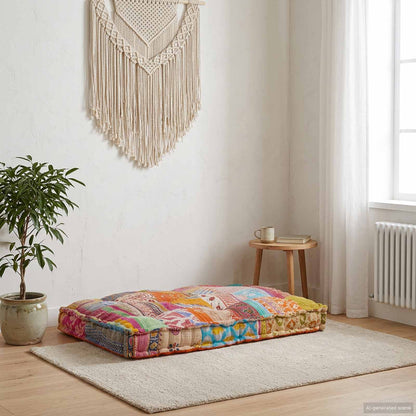 vidaXL Canapé modulable multicolore 120 x 80 x 12 cm Tissu
