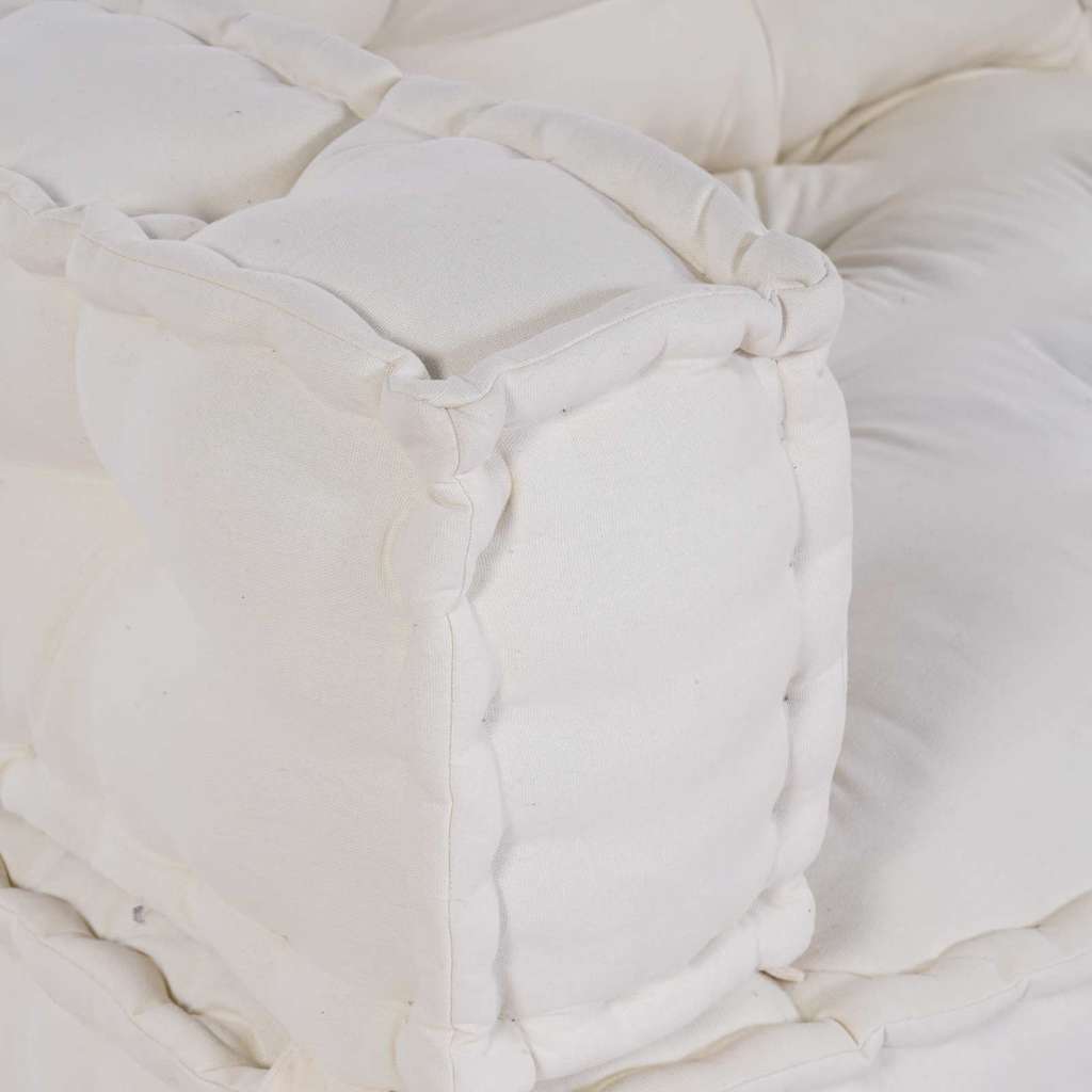 vidaXL Pallet Sofa Kissen Creme Stoff