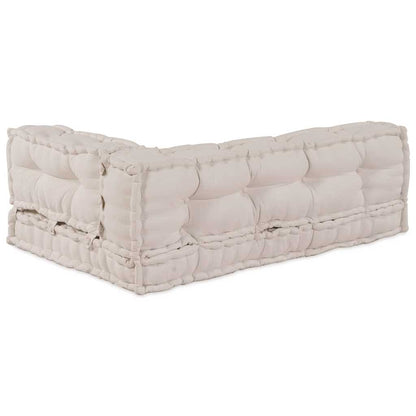 vidaXL Pallet Sofa Kissen Creme Stoff
