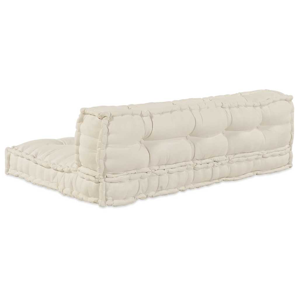 vidaXL Modulares Sofa 2 pcs Creme 120 x 80 x 38 cm Stoff