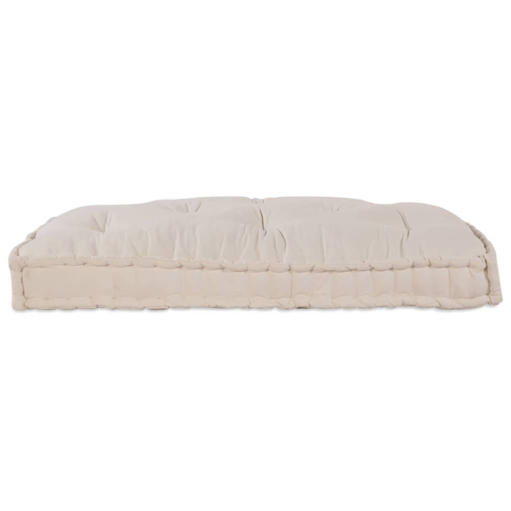 vidaXL Canapé modulaire crème 120 x 80 x 12 cm Tissu