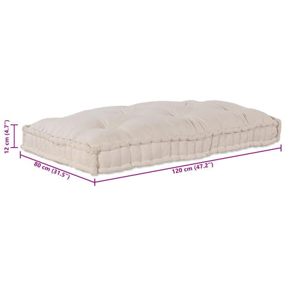 vidaXL Canapé modulaire crème 120 x 80 x 12 cm Tissu