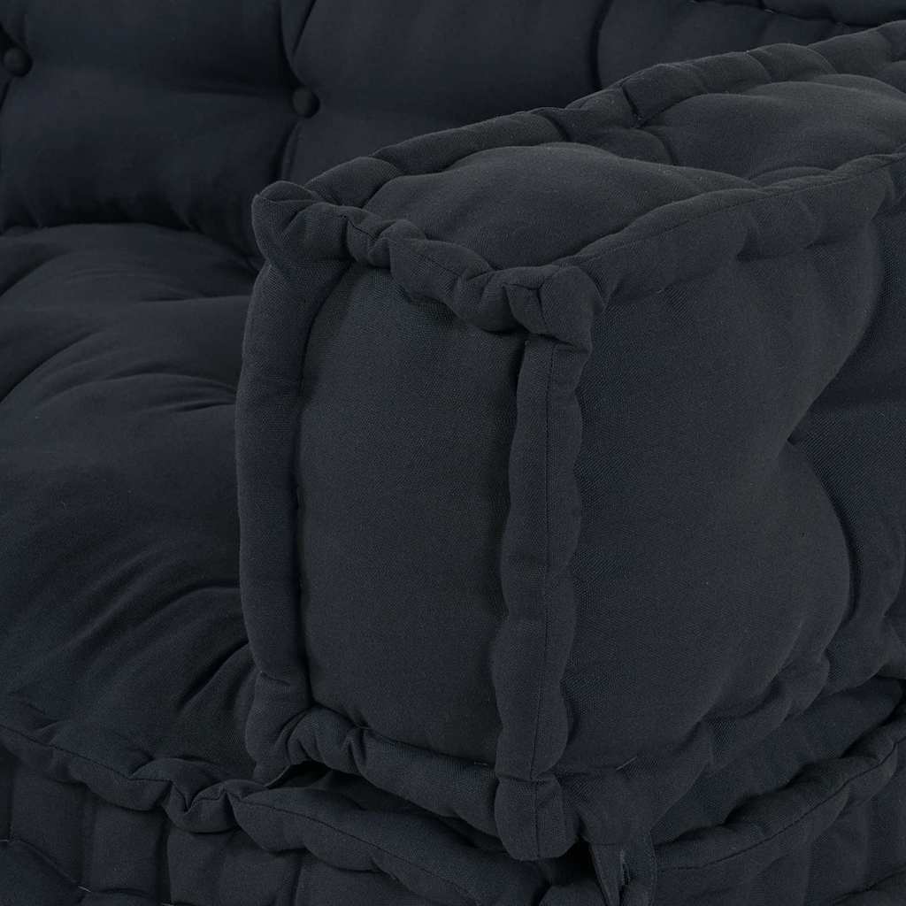 vidaXL Canapé modulaire 3 pcs Anthracite 120 x 80 x 38 cm Tissu