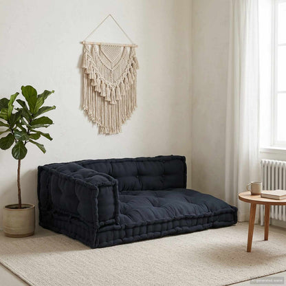vidaXL Canapé modulaire 3 pcs Anthracite 120 x 80 x 38 cm Tissu