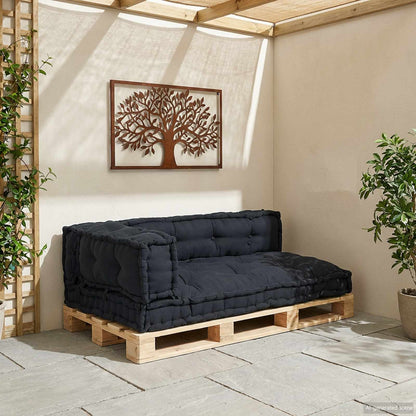 vidaXL Canapé modulaire 3 pcs Anthracite 120 x 80 x 38 cm Tissu