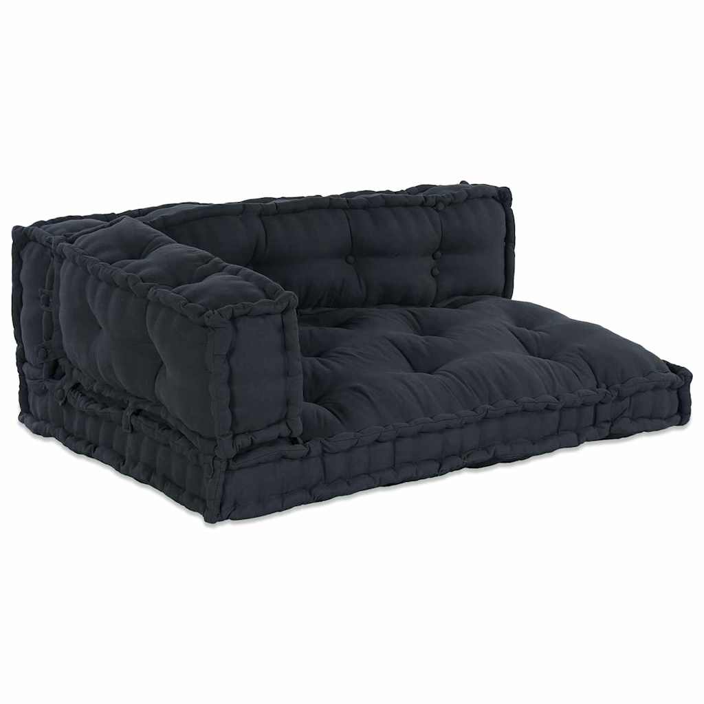 vidaXL Canapé modulaire 3 pcs Anthracite 120 x 80 x 38 cm Tissu
