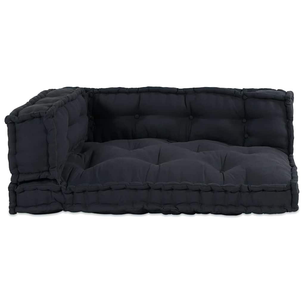 vidaXL Canapé modulaire 3 pcs Anthracite 120 x 80 x 38 cm Tissu