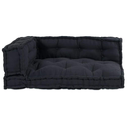 vidaXL Canapé modulaire 3 pcs Anthracite 120 x 80 x 38 cm Tissu