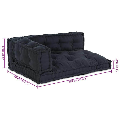 vidaXL Canapé modulaire 3 pcs Anthracite 120 x 80 x 38 cm Tissu