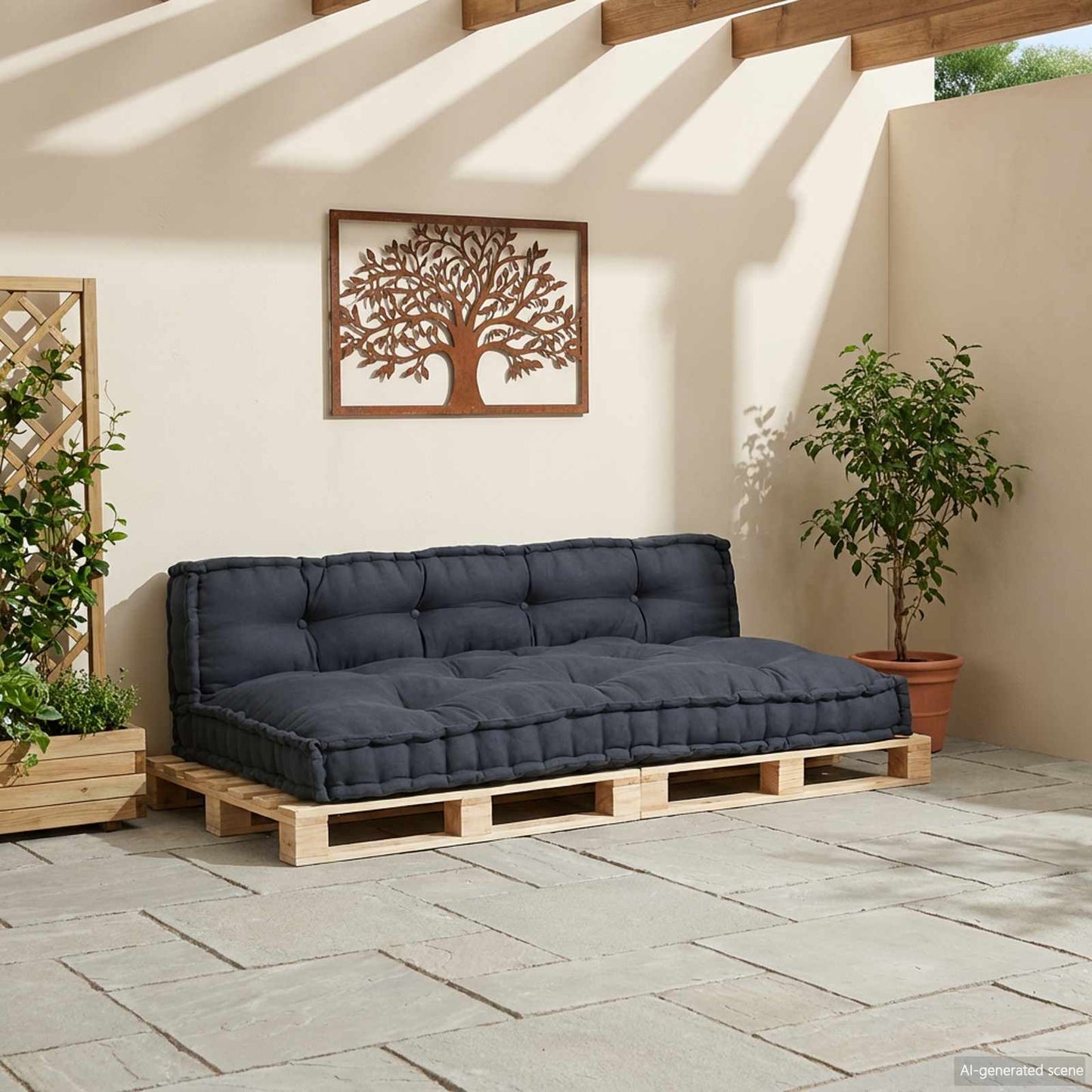 vidaXL Canapé modulable 2 pcs Gris anthracite 120 x 80 x 38 cm Tissu