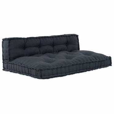 vidaXL Canapé modulable 2 pcs Gris anthracite 120 x 80 x 38 cm Tissu