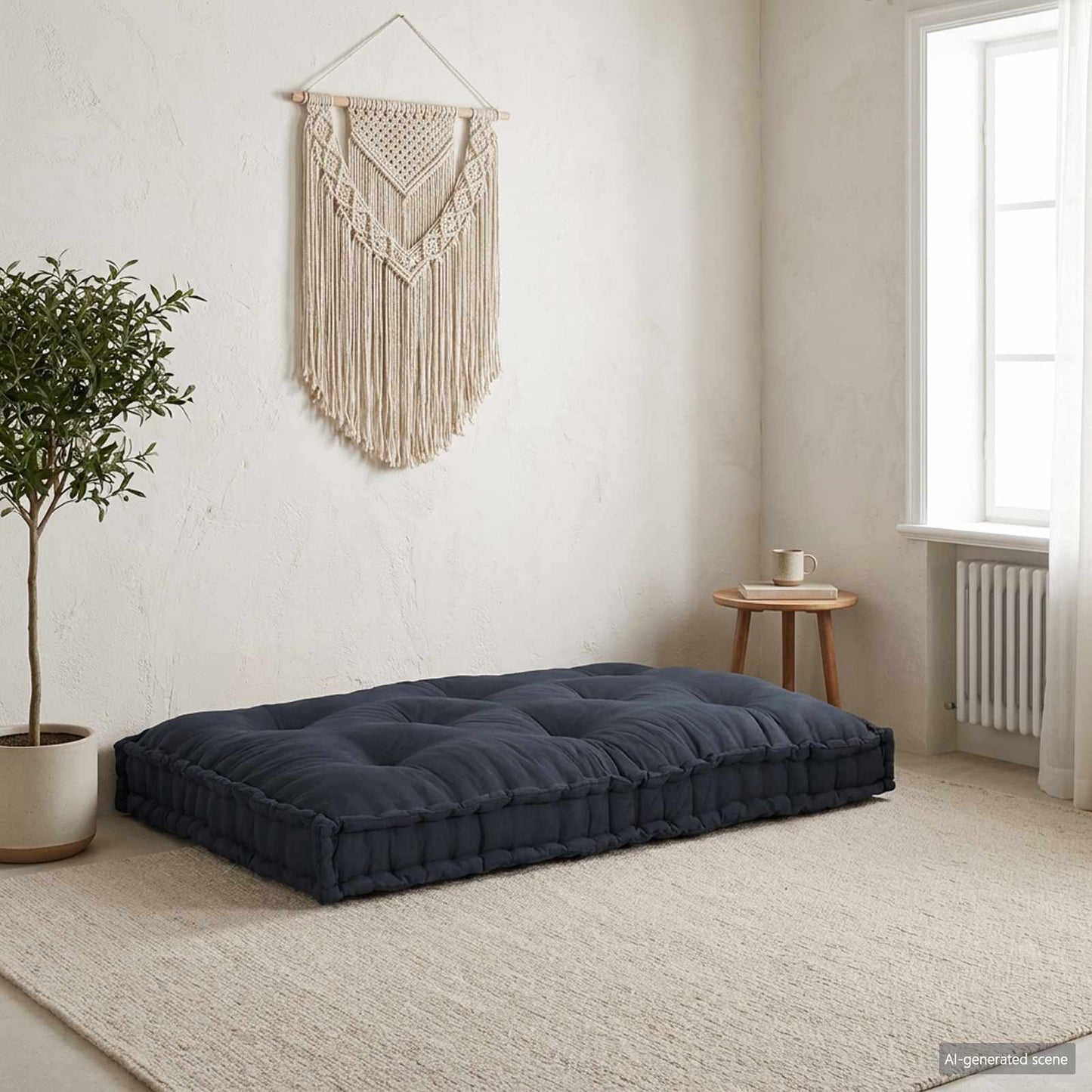vidaXL Canapé modulaire anthracite 120 x 80 x 12 cm Tissu