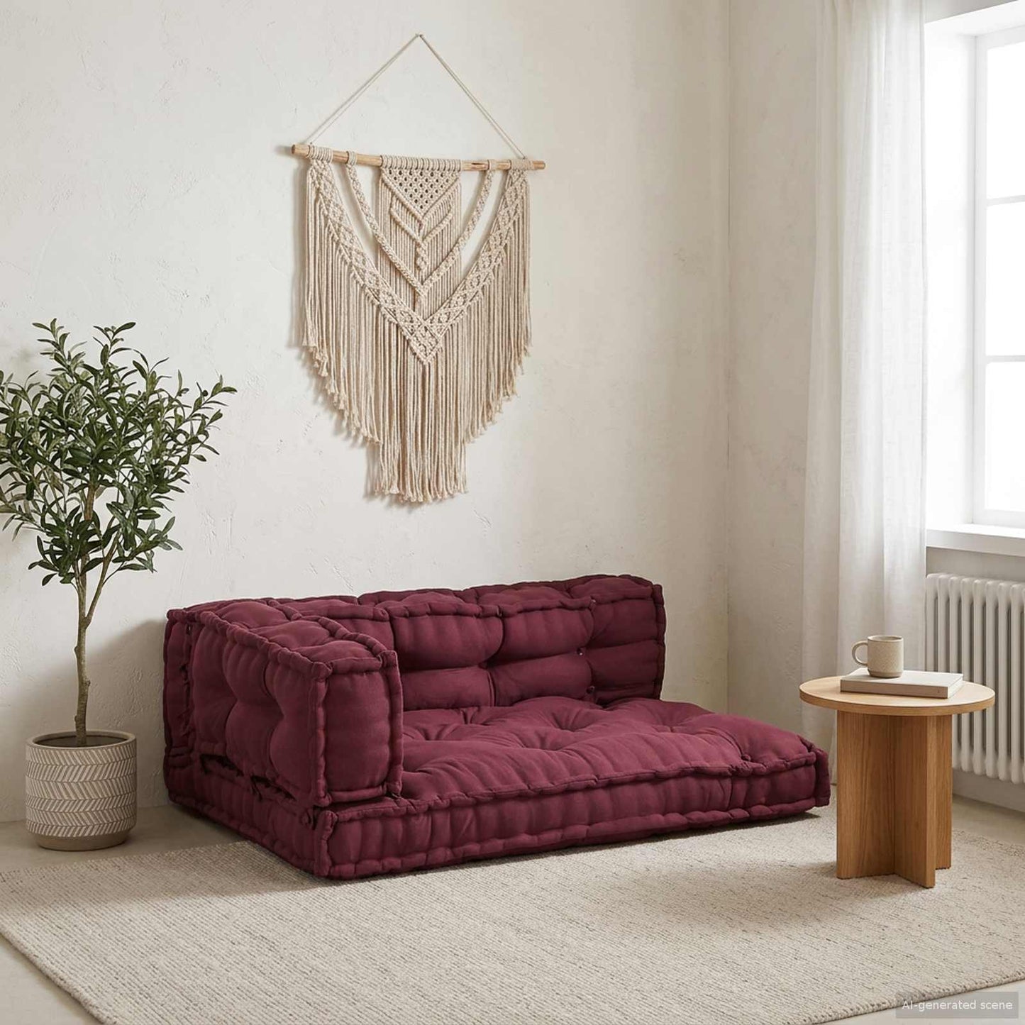 vidaXL Pallet Sofa Kissen Kastanienbraun Stoff