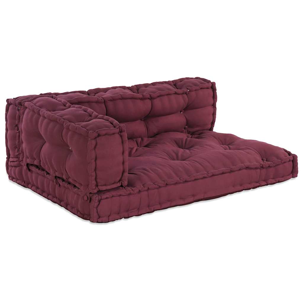 vidaXL Pallet Sofa Kissen Kastanienbraun Stoff