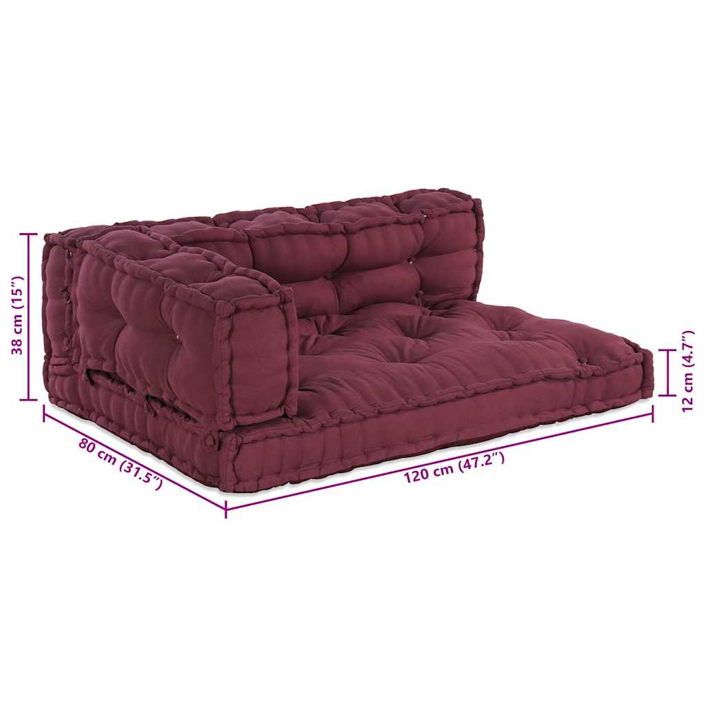 vidaXL Pallet Sofa Kissen Kastanienbraun Stoff